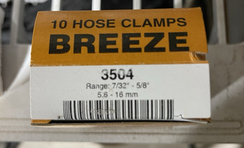Breeze 3504 hose clamps - breeze,